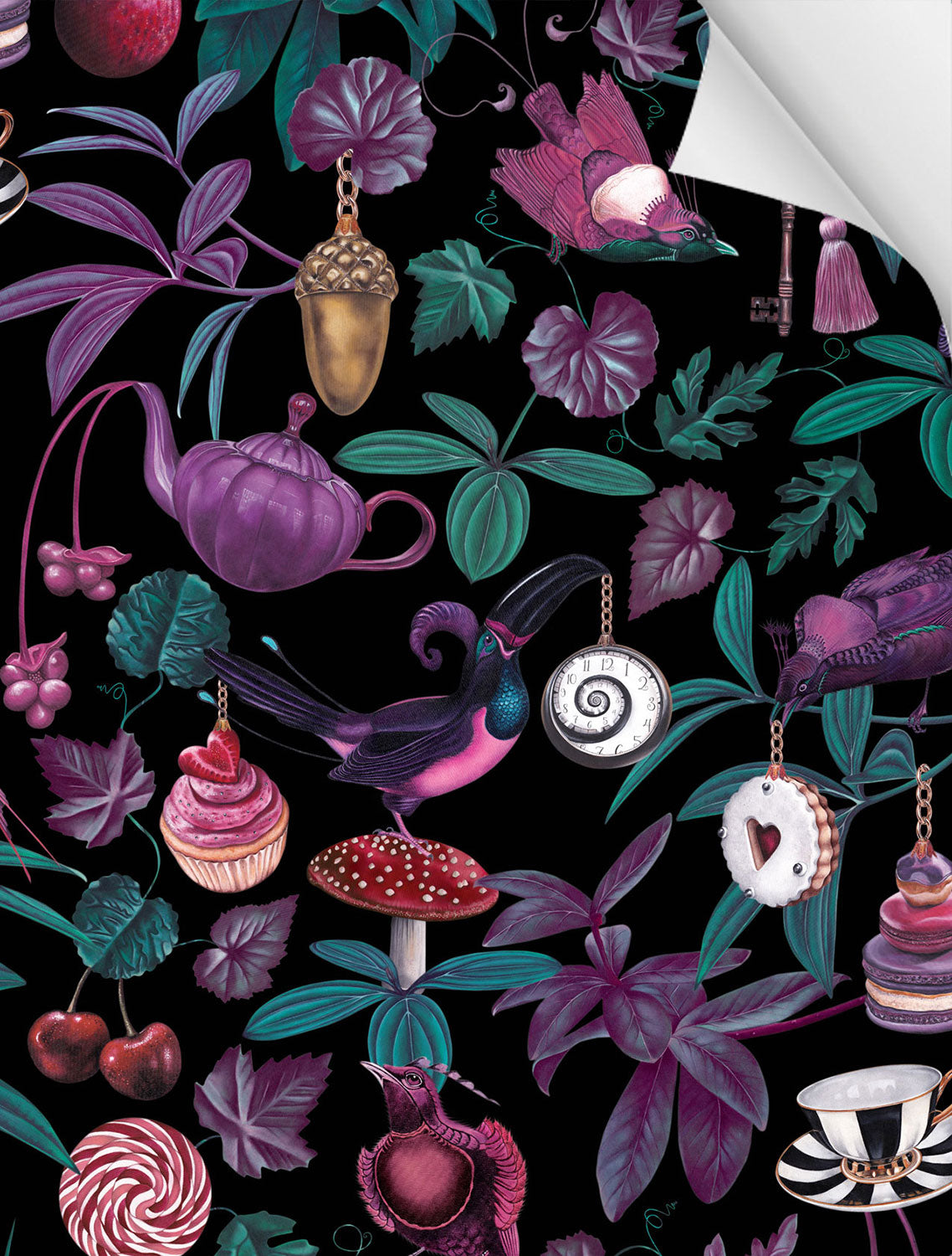 Witch and Watchman | Belladonna Dark Luxury Wallpaper sample