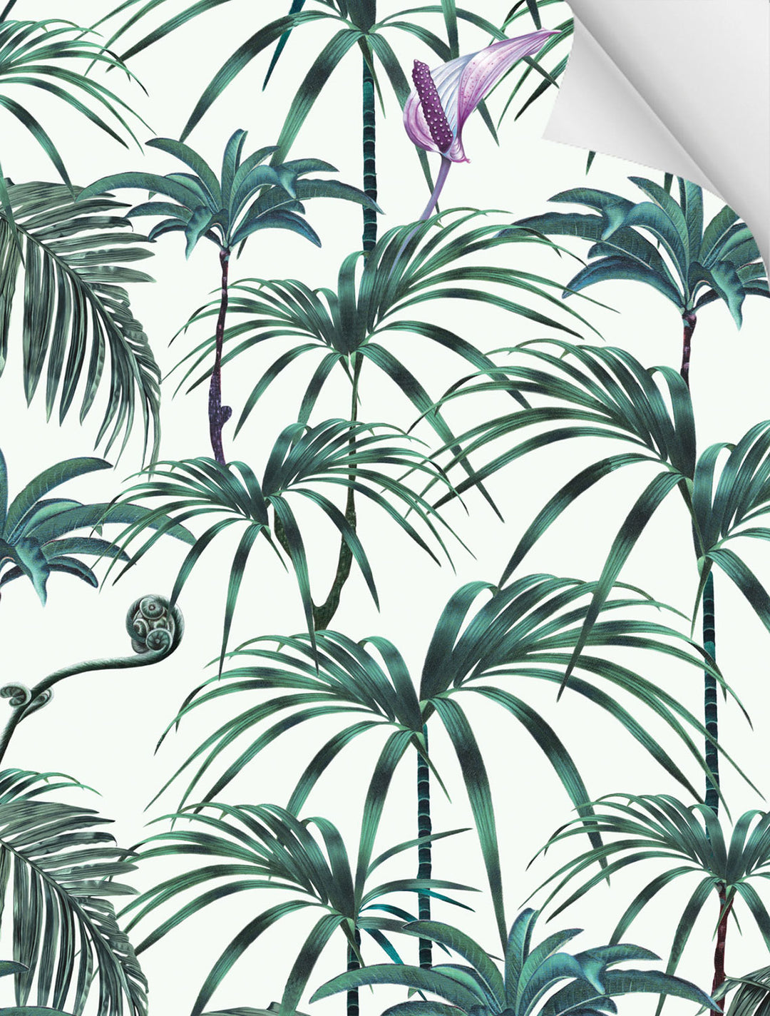 Witch and Watchman | Elysian Palms Green Luxury Wallpaper sample, image size:1080x1424