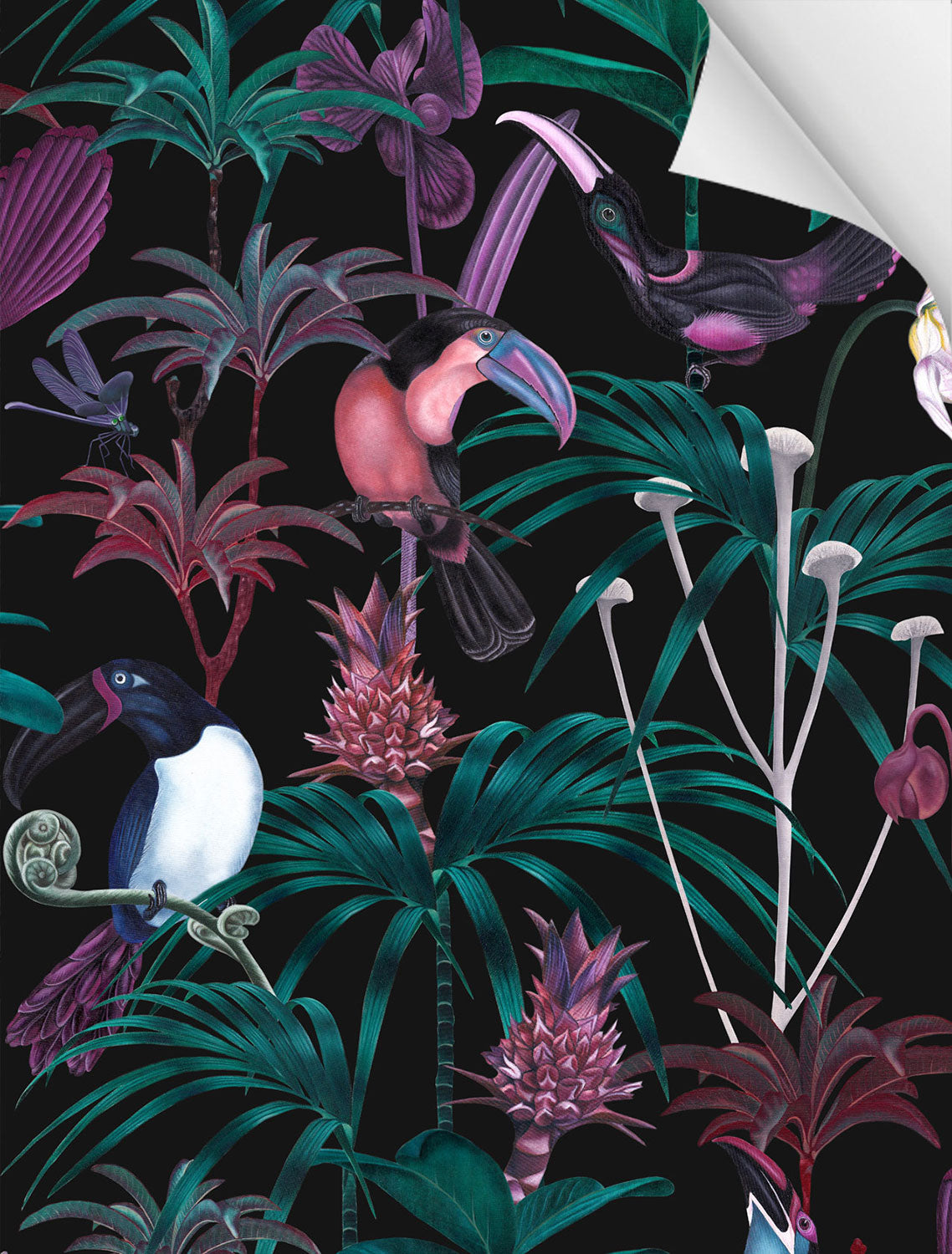 Witch and Watchman | Xanadu Dark Luxury Wallpaper sample